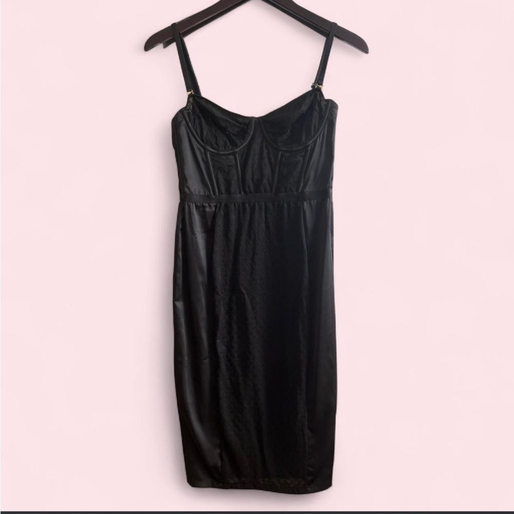 VS Archives Victoria's Secret Black Slip Chemise